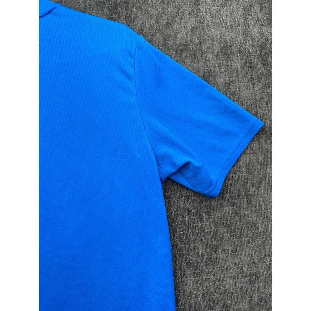 Adidas Aeroready Performance T Shirt Mens Small Blue Mesh Logo Athletic Workout